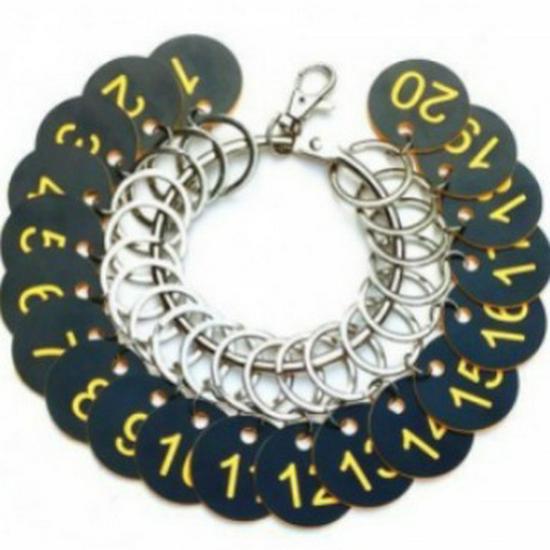 Large Multi-Hook Keychain with Label Tag for Key Management
Large Multi-Hook Keychain with Label Tag for Key Management