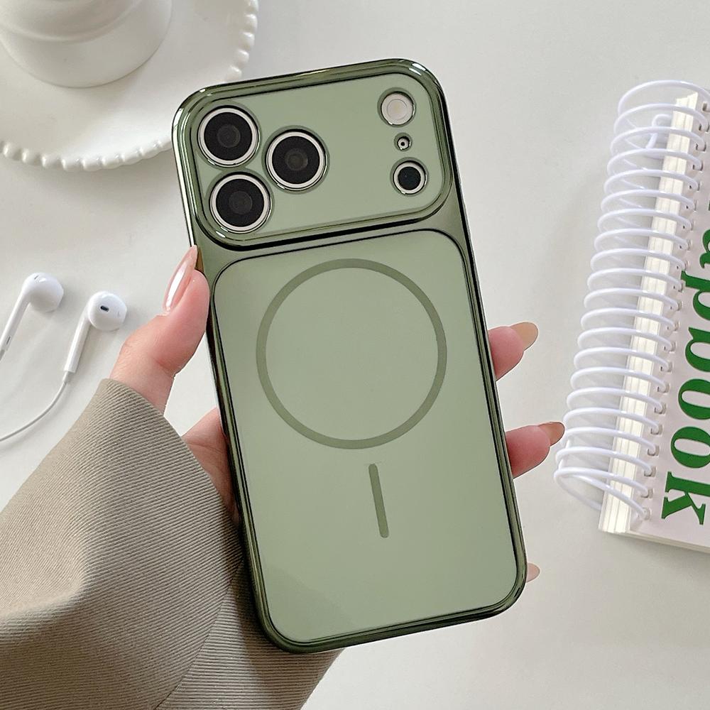 For Magsafe Plating Magnetic Phone Case For iPhone 17 16 15 14 13 Pro Max Solid Color Shockproof Glossy Hard Cover Funda iPhone 13
For Magsafe Plating Magnetic Phone Case For iPhone 17 16 15 14 13 Pro Max Solid Color Shockproof Glossy Hard Cover Funda iPhone 13