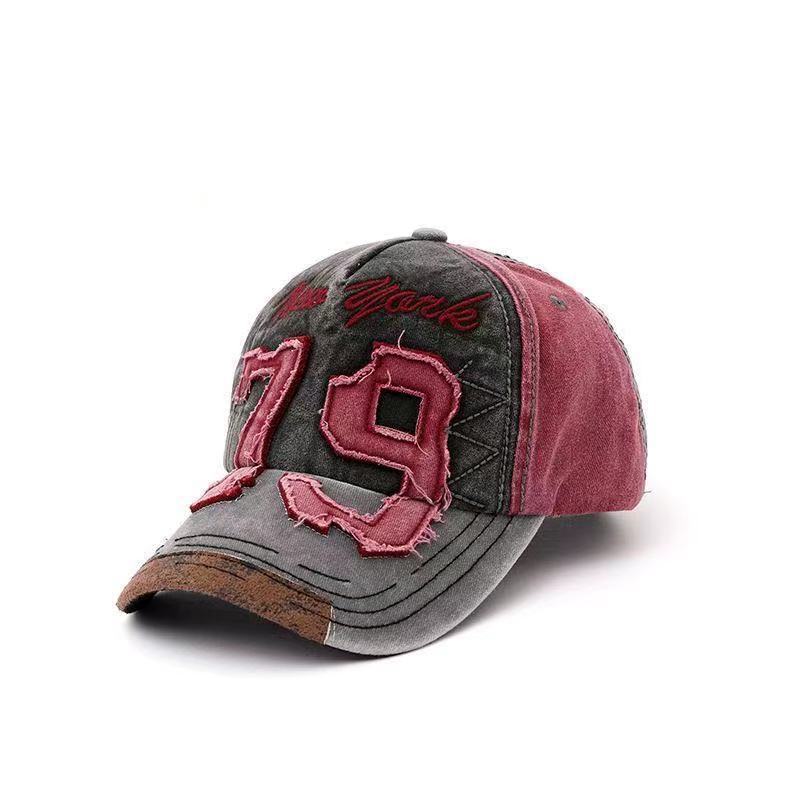 Duck tongue cap washed and worn, number 79 embroidered color blocked sun protection baseball cap, outdoor leisure Adjustable серый
Duck tongue cap washed and worn, number 79 embroidered color blocked sun protection baseball cap, outdoor leisure Adjustable серый