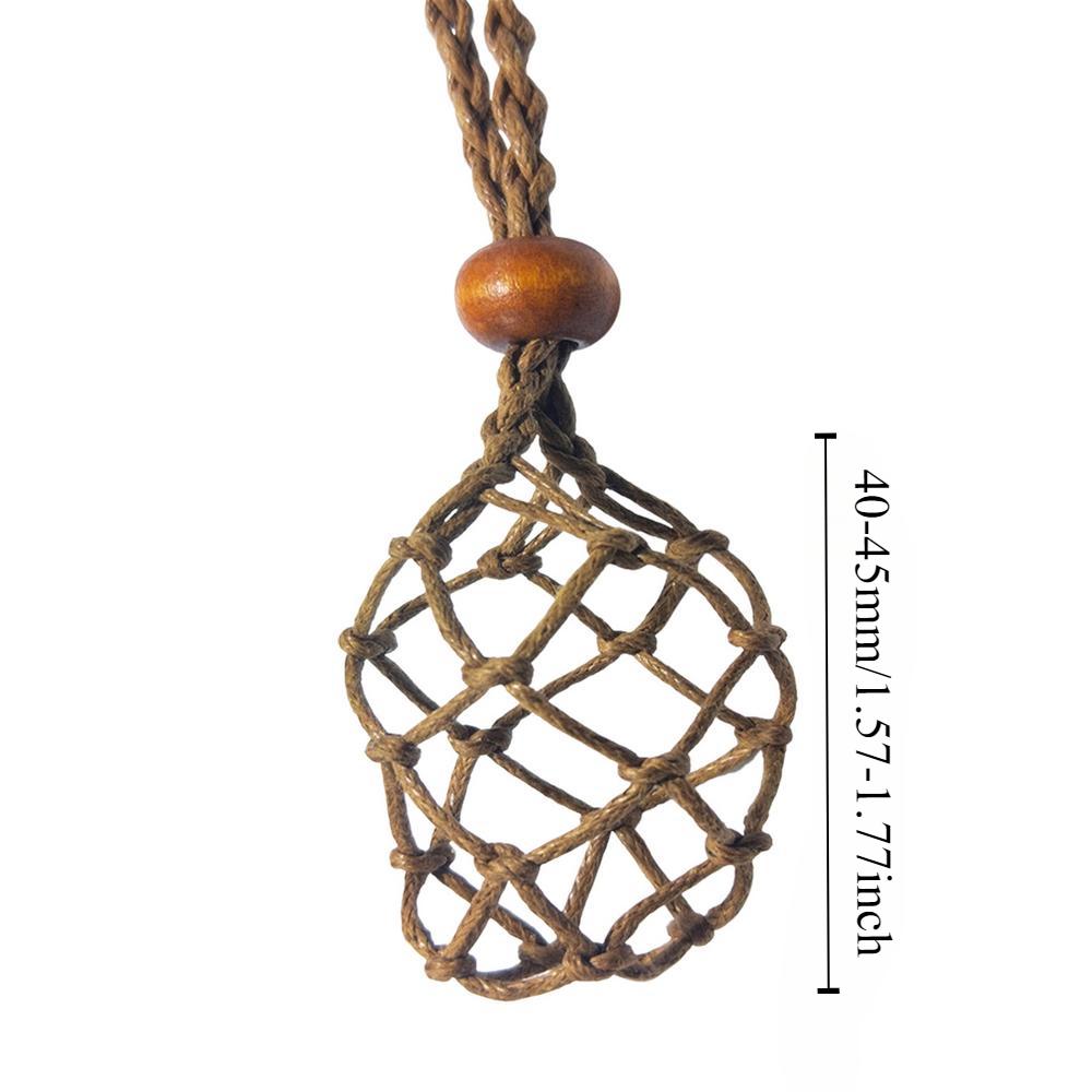 1pc Adjustable Braided Necklace Cord DIY Wax Rope Empty Stone Holder Natural Quartz Crystal Raw Jewelry Making Net Bag Pendant
1pc Adjustable Braided Necklace Cord DIY Wax Rope Empty Stone Holder Natural Quartz Crystal Raw Jewelry Making Net Bag Pendant