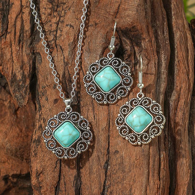 Vintage Bohemian Hollow Round Geometric Necklace Earrings Set For Women Indian Zircon Ethnic Bule Beads Pendant Zircon Sets
Vintage Bohemian Hollow Round Geometric Necklace Earrings Set For Women Indian Zircon Ethnic Bule Beads Pendant Zircon Sets