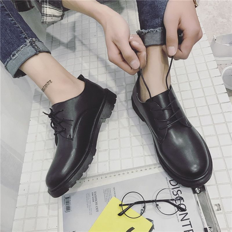 Spring and summer British style round head platform work shoes black small leather shoes male students Korean version versatile casual shoes couple 35 чёрный
Spring and summer British style round head platform work shoes black small leather shoes male students Korean version versatile casual shoes couple 35 чёрный