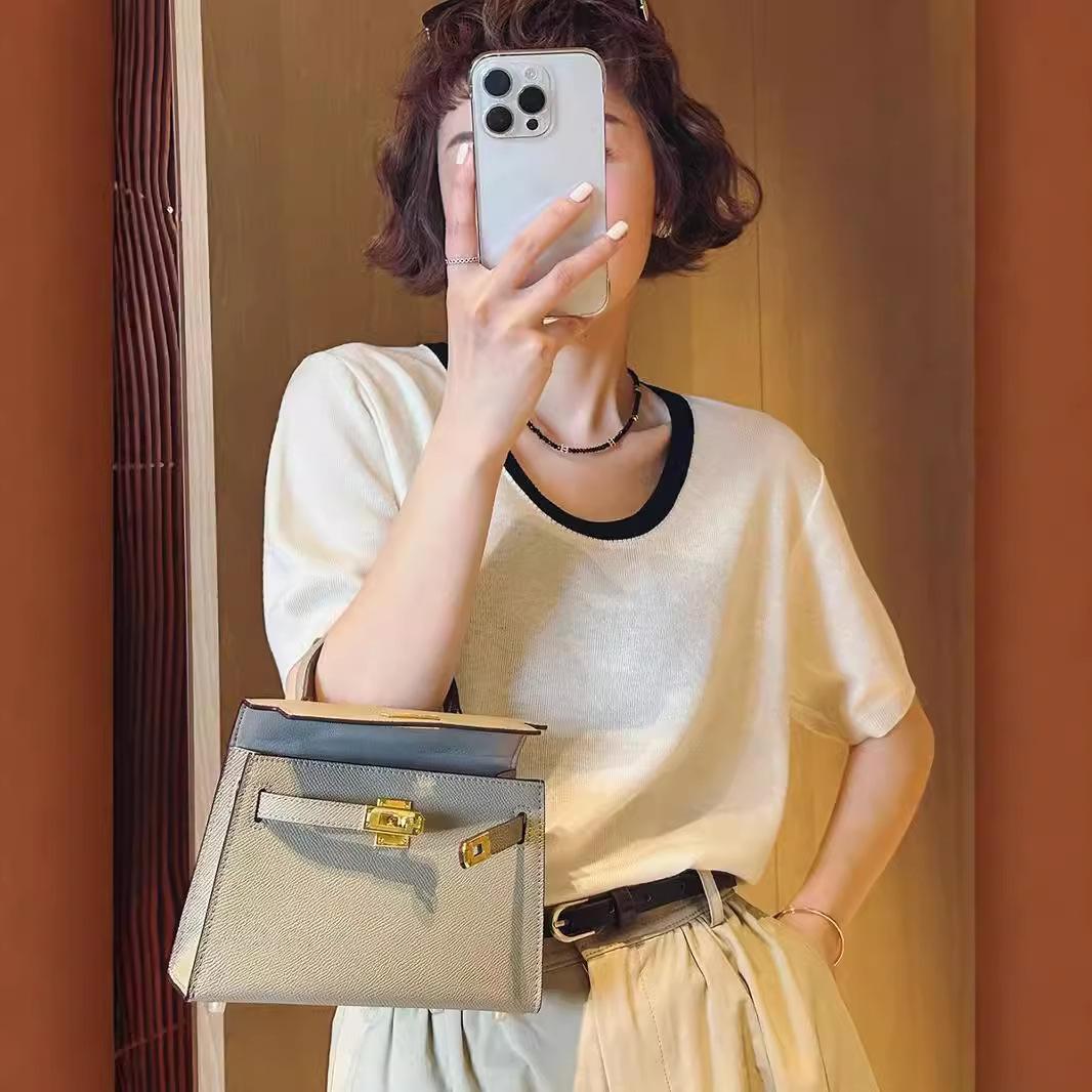 Summer New Thin Ice Silk Sweater Petite Slim Half-sleeved Short Top Short Right Shoulder Short-sleeved T-shirt for Women OneSize білий
Summer New Thin Ice Silk Sweater Petite Slim Half-sleeved Short Top Short Right Shoulder Short-sleeved T-shirt for Women OneSize білий