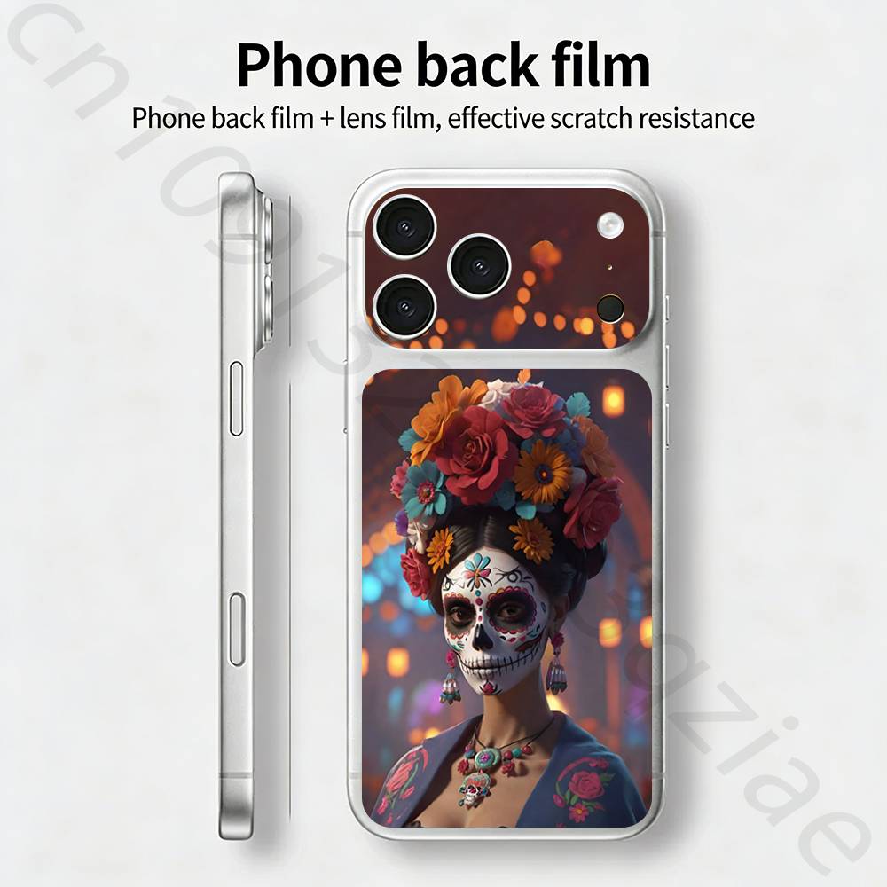 Mexican Catrina Skull For iPhone 17 pro Max /17 pro Full Cover Decal Skin Wrap 3D Colorful Rear Protective Sticker Film iPhone17promax
Mexican Catrina Skull For iPhone 17 pro Max /17 pro Full Cover Decal Skin Wrap 3D Colorful Rear Protective Sticker Film iPhone17promax