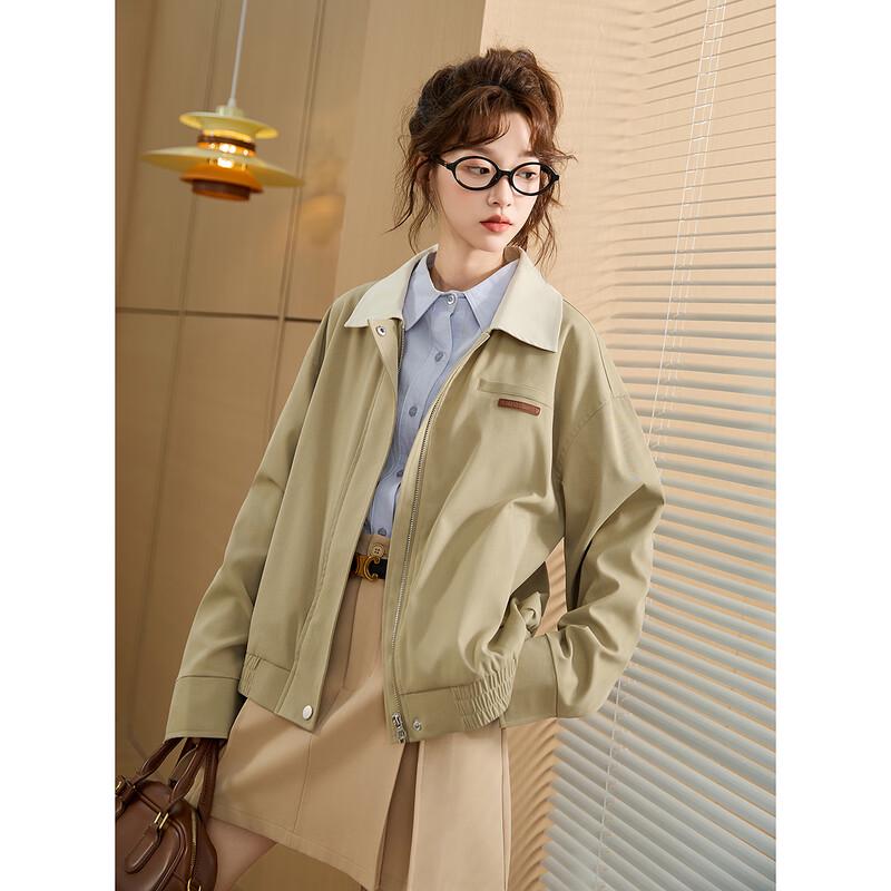 TonLion Women s Autumn Lapel Color-Block Short Jacket M
TonLion Women s Autumn Lapel Color-Block Short Jacket M