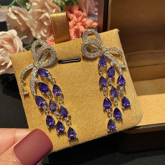 Серьги-подвески из серебра 925 пробы с иглами для женщин, серьги со знаменитостями в тяжелой промышленности, серьги с кисточками и каплями воды, нежный подарок фиолетовый
Серьги-подвески из серебра 925 пробы с иглами для женщин, серьги со знаменитостями в тяжелой промышленности, серьги с кисточками и каплями воды, нежный подарок фиолетовый