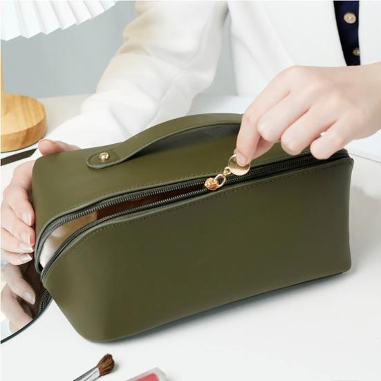 Faux Leather Travel Toiletry Bag Large Capacity Waterproof Zipper Portable Multifunction Women Cosmetic Makeup Bag Toiletry Organizer Pouch
Faux Leather Travel Toiletry Bag Large Capacity Waterproof Zipper Portable Multifunction Women Cosmetic Makeup Bag Toiletry Organizer Pouch