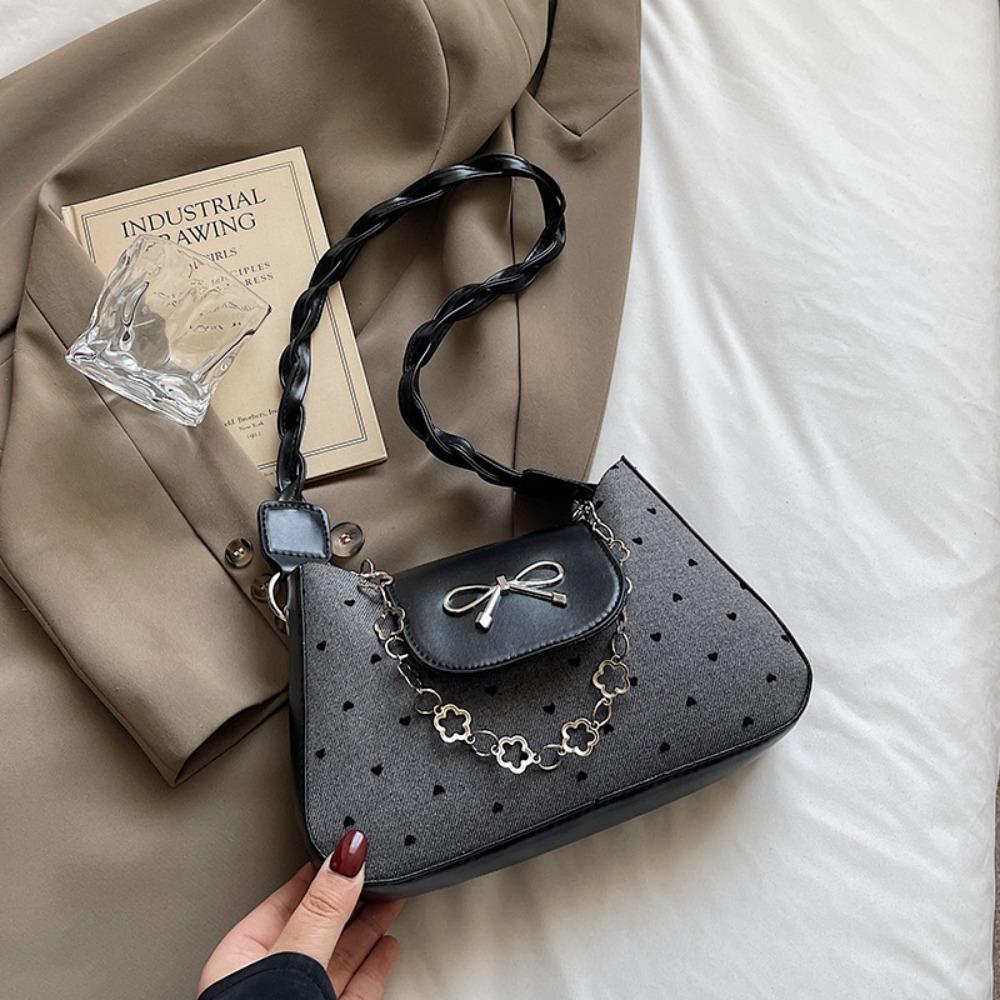 Trendy Retro Women Tote Bag Bow Design Polka Dot Stripe Pattern Crossbody Bag Large Capacity Underarm Bag
Trendy Retro Women Tote Bag Bow Design Polka Dot Stripe Pattern Crossbody Bag Large Capacity Underarm Bag