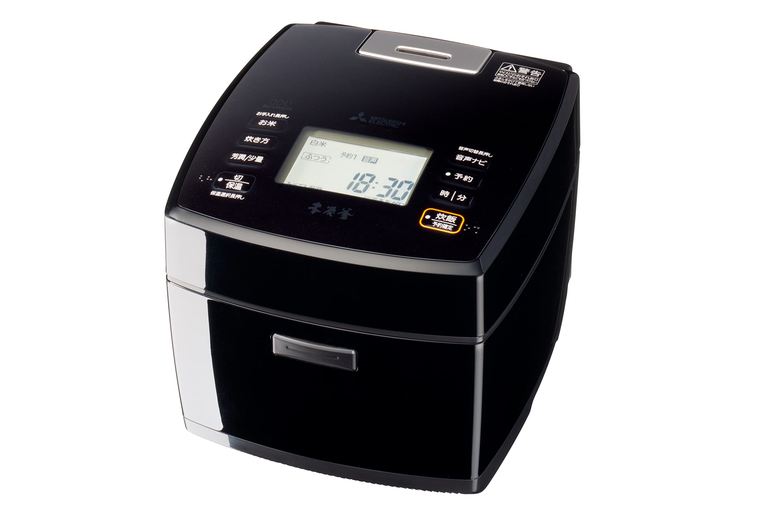 Mitsubishi Electric IH Rice Cooker Cups Charcoal Pot Heat Sealed Furnace Structure Made in Japan Kokuyou 5.5 NJ-VWD10-B чорний
Mitsubishi Electric IH Rice Cooker Cups Charcoal Pot Heat Sealed Furnace Structure Made in Japan Kokuyou 5.5 NJ-VWD10-B чорний