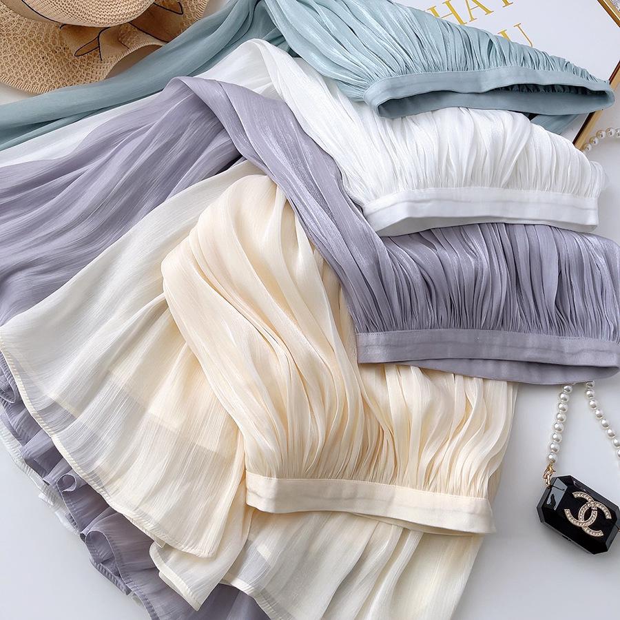 Silky Texture Midi Skirt: Slim Fit A-Line with Flowy Organza for Summer One Size
Silky Texture Midi Skirt: Slim Fit A-Line with Flowy Organza for Summer One Size