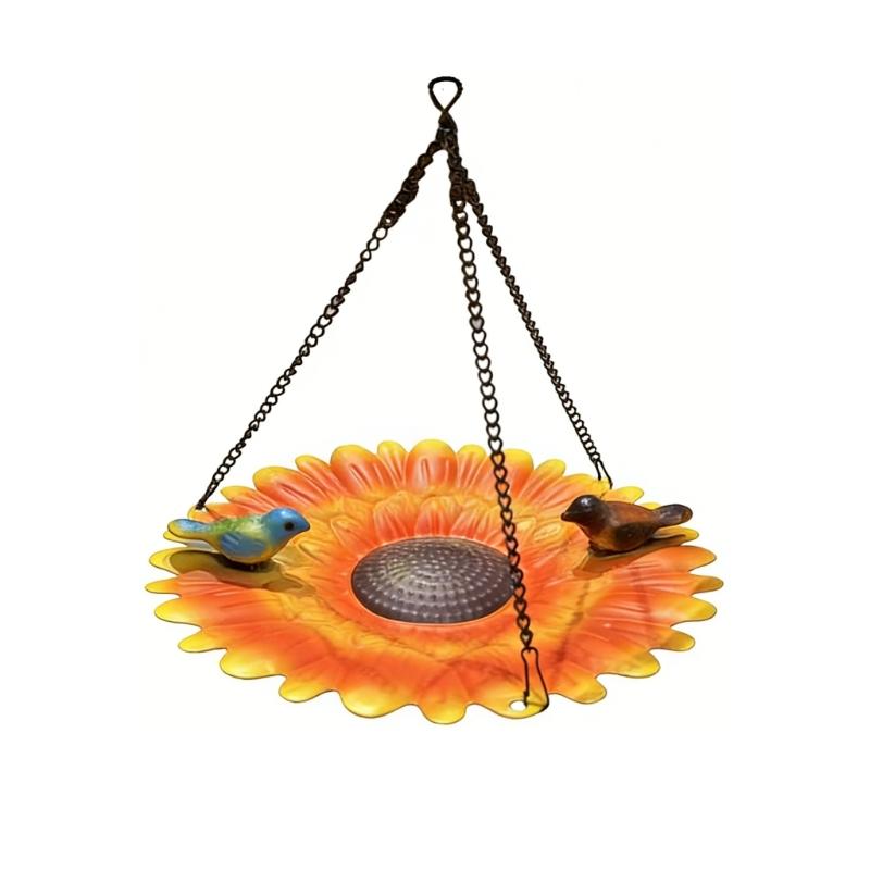 Beautiful Iron Suspended Bird Water Dispenser With Flower Design Ideal For outside Locations 1
Beautiful Iron Suspended Bird Water Dispenser With Flower Design Ideal For outside Locations 1