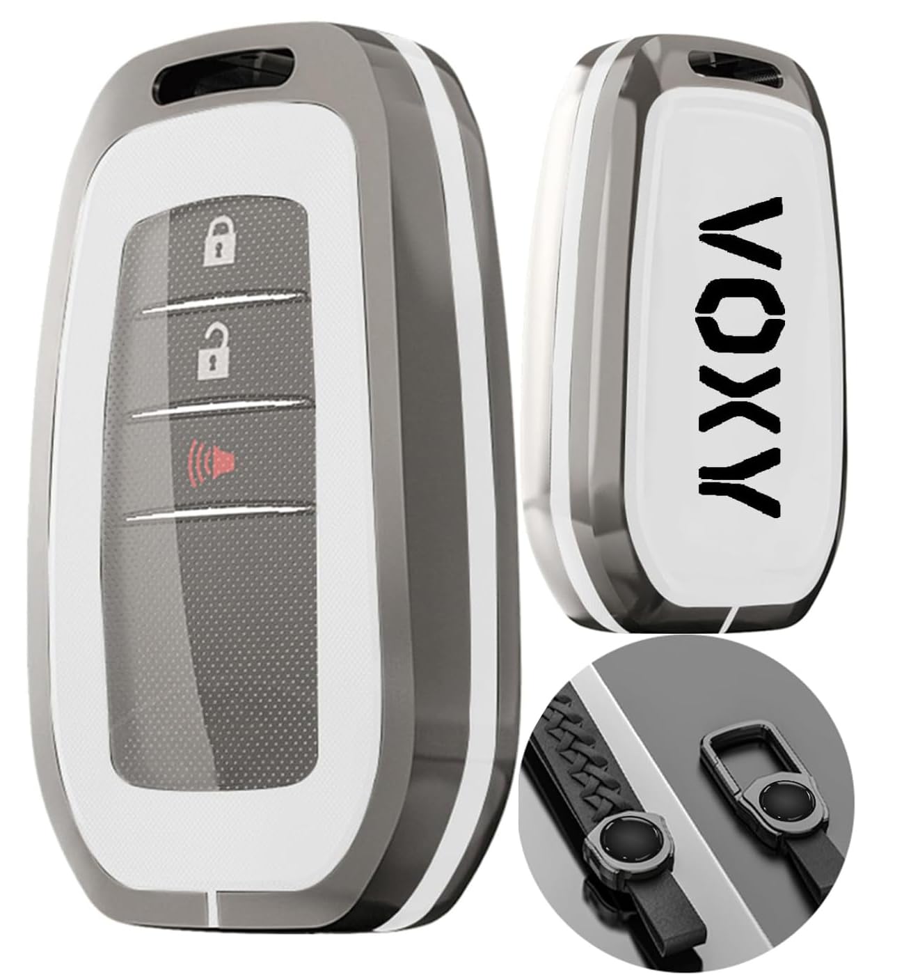 Voxy Car Key Case/Card Key Cover | Compatible with Keychains, Easy Operation, 360° Protection LRW-H-YaoShiKe-Voxy-White білий
Voxy Car Key Case/Card Key Cover | Compatible with Keychains, Easy Operation, 360° Protection LRW-H-YaoShiKe-Voxy-White білий