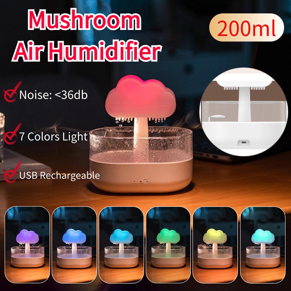 Water Drops Sounds Diffuser Stress Relief Rain Cloud Diffuser Rechargable 7Color Home Bedroom Desk Decor Mushroom Air Humidifier белый
Water Drops Sounds Diffuser Stress Relief Rain Cloud Diffuser Rechargable 7Color Home Bedroom Desk Decor Mushroom Air Humidifier белый