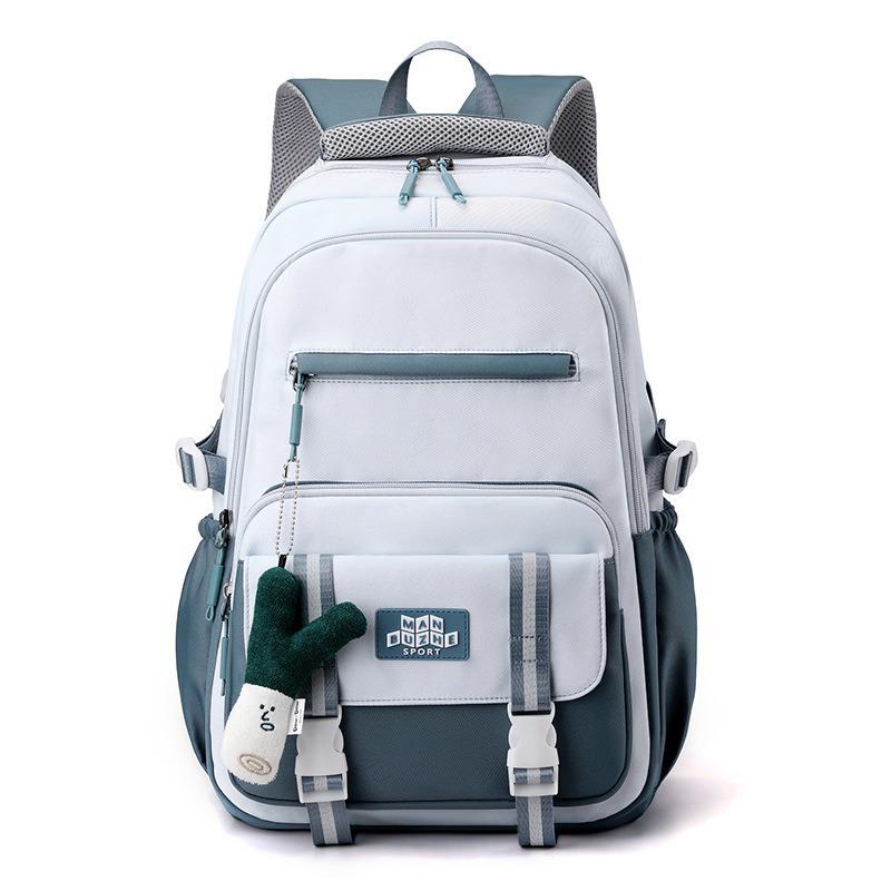 Korean Style Solid Color Backpack for School Girls, Large Capacity, Trendy Double Shoulder Design With Pendant светло-синий
Korean Style Solid Color Backpack for School Girls, Large Capacity, Trendy Double Shoulder Design With Pendant светло-синий
