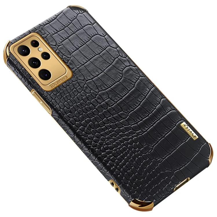 For Samsung Galaxy S24 Ultra Cell Phone Case Electroplated TPU+PU Crocodile Texture Back Cover
For Samsung Galaxy S24 Ultra Cell Phone Case Electroplated TPU+PU Crocodile Texture Back Cover