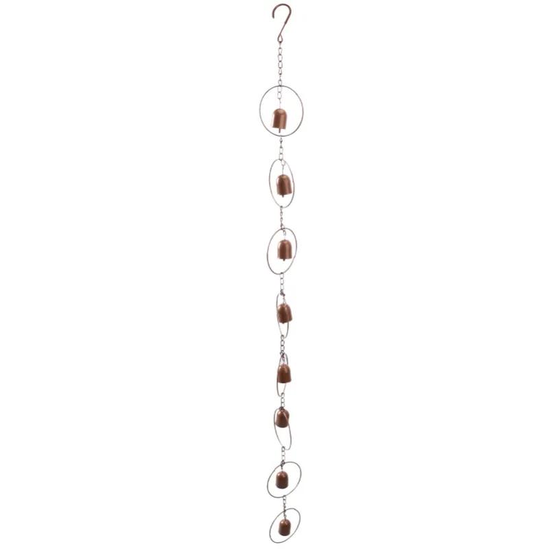 120CM Decorative Rain Chain, Bell Shaped Hanging Chime, Creates Soothing Water Sounds, for Gutter Drainage, Parks, Courtyard коричневий
120CM Decorative Rain Chain, Bell Shaped Hanging Chime, Creates Soothing Water Sounds, for Gutter Drainage, Parks, Courtyard коричневий