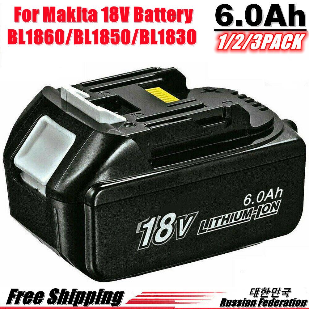 1-3 упаковки Bl1860 18 В 6000 мАч Перезаряжаемая батарея для Makita 18 В Bl1830b Bl1860b Bl1840b Bl1815 Lxt-400 18650 Аккумулятор Makita 18 В
1-3 упаковки Bl1860 18 В 6000 мАч Перезаряжаемая батарея для Makita 18 В Bl1830b Bl1860b Bl1840b Bl1815 Lxt-400 18650 Аккумулятор Makita 18 В