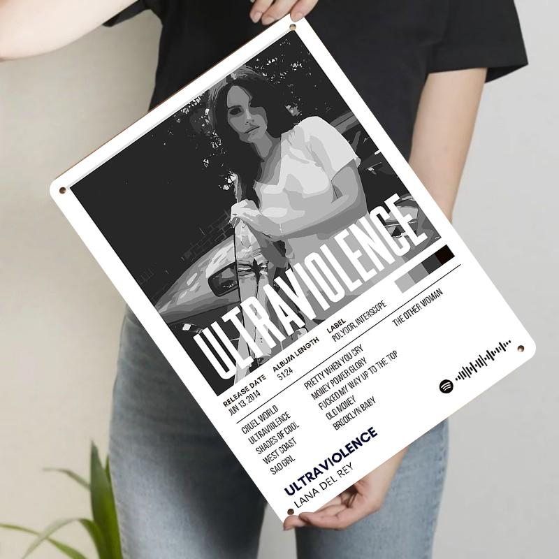 Lana Del Rey Ultraviolence Album Cover Metal Wall Art Vintage Music Decor for Bedroom Living Room 20x30cm(7.8x11.8inch)
Lana Del Rey Ultraviolence Album Cover Metal Wall Art Vintage Music Decor for Bedroom Living Room 20x30cm(7.8x11.8inch)