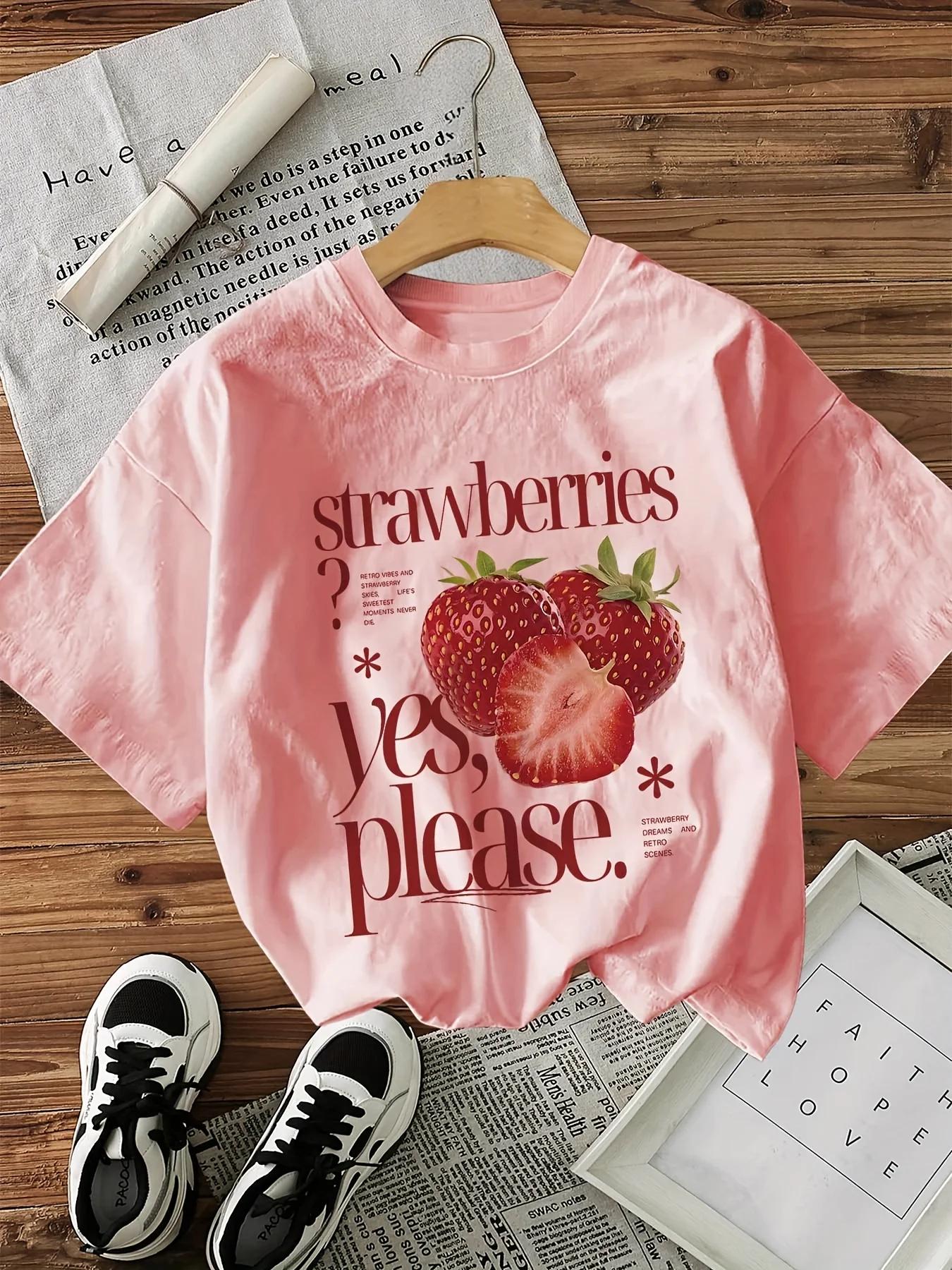 Strawberry Graphic Print Tshirt Short Sleeve Crew Neck Casual Top For Summer Spring Womens Clothing 4XL
Strawberry Graphic Print Tshirt Short Sleeve Crew Neck Casual Top For Summer Spring Womens Clothing 4XL