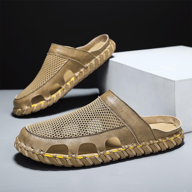 Summer new bag head slippers men s breathable hollow mesh one pedal cool slippers men s casual sand Shoes 38 чёрный
Summer new bag head slippers men s breathable hollow mesh one pedal cool slippers men s casual sand Shoes 38 чёрный