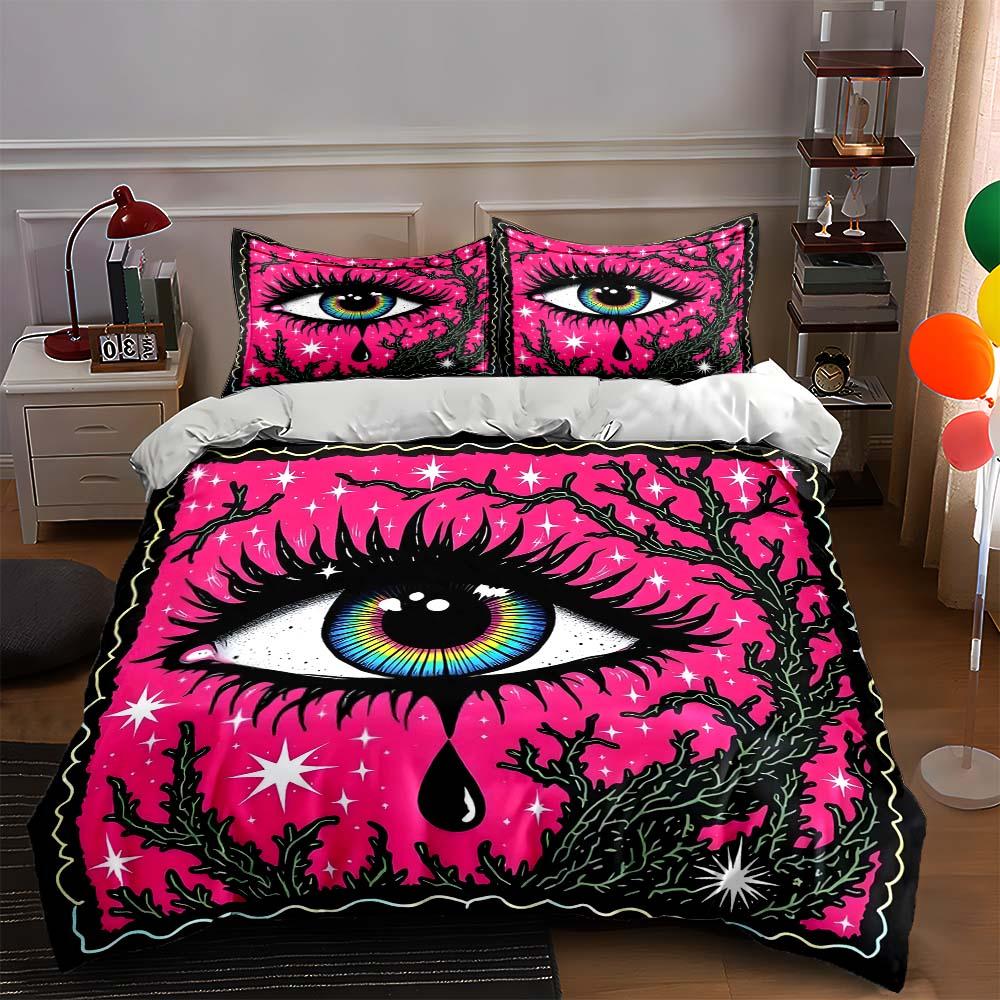 Eye-themed design. Bedding Duvet cover sets Duvet covers Pillowcases gifts (1 * Duvet Cover 2 * Pillowcases, without duvet insert) 135x200cm
Eye-themed design. Bedding Duvet cover sets Duvet covers Pillowcases gifts (1 * Duvet Cover 2 * Pillowcases, without duvet insert) 135x200cm