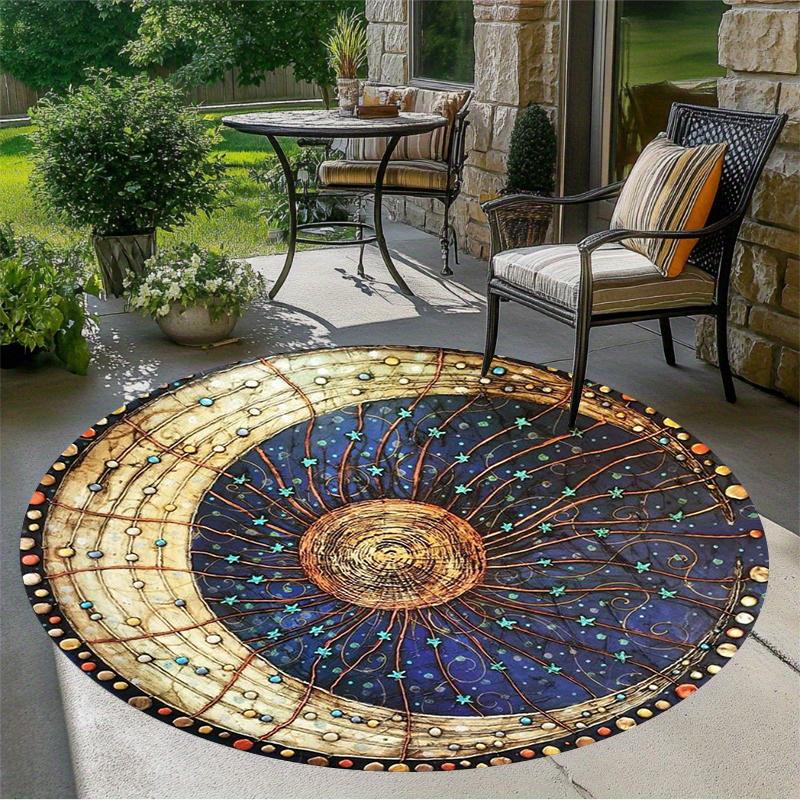 Vintage Celestial Zodiac Sun Moon Star Print Round Rug Washable Non-Slip Indoor Outdoor Rug for Patio Living Room Bedroom Decor 80cmx80cm
Vintage Celestial Zodiac Sun Moon Star Print Round Rug Washable Non-Slip Indoor Outdoor Rug for Patio Living Room Bedroom Decor 80cmx80cm