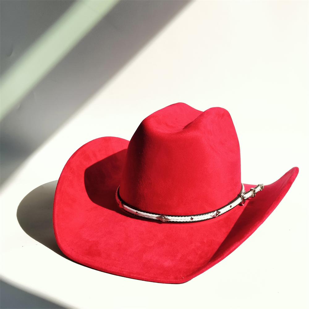 New Handmade belt Suede Western Cowboy Hat wide brim Cowgirl hat party hat wholesale stage hat wholesale Cattleman knight hat M 56-58
New Handmade belt Suede Western Cowboy Hat wide brim Cowgirl hat party hat wholesale stage hat wholesale Cattleman knight hat M 56-58