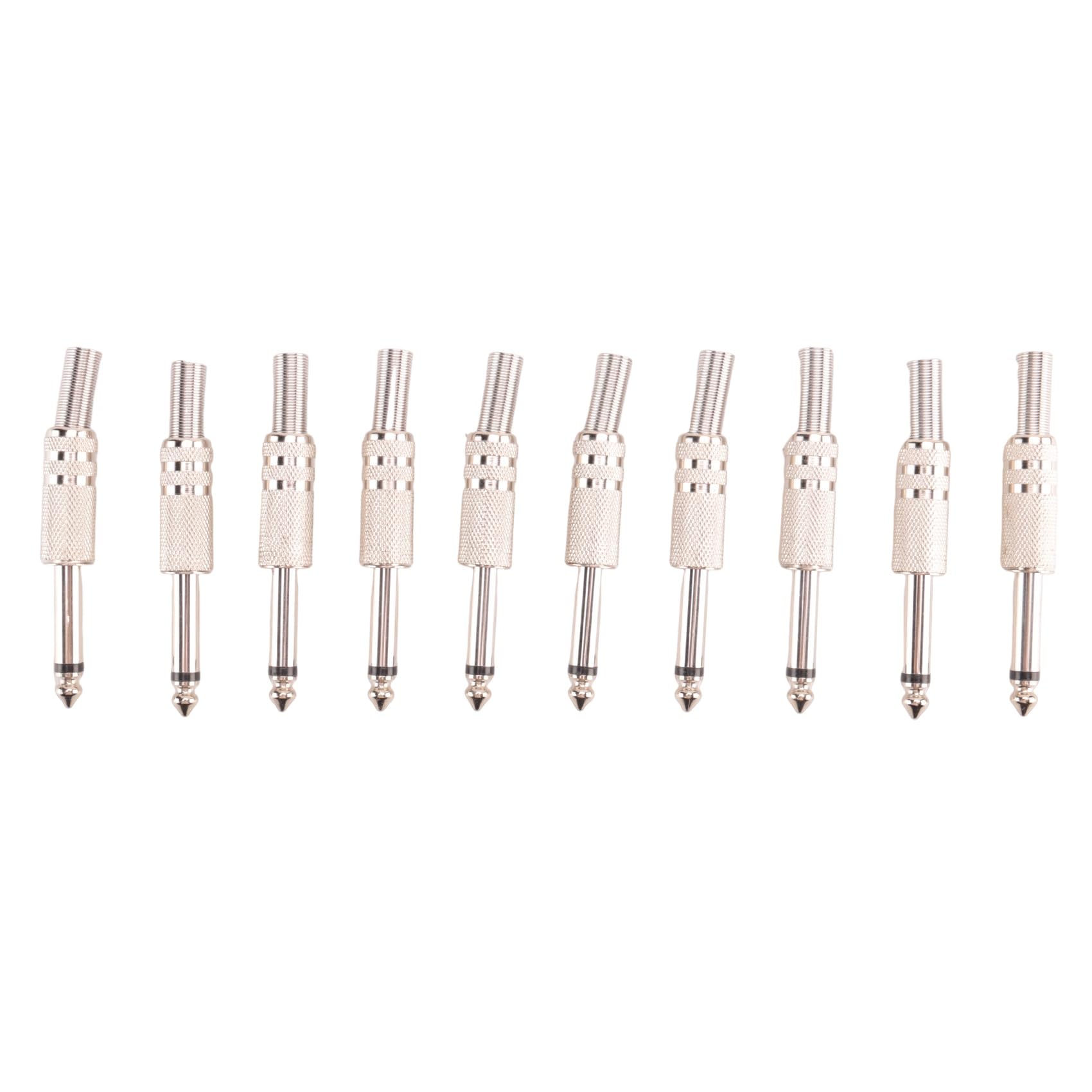 Dovhmoh 6.35mm Mono Amplifier Plug 1/4 Inch Male Mono Mono Jack Audio Cable Connector Plug Microphone Audio Connector 10pcs
Dovhmoh 6.35mm Mono Amplifier Plug 1/4 Inch Male Mono Mono Jack Audio Cable Connector Plug Microphone Audio Connector 10pcs