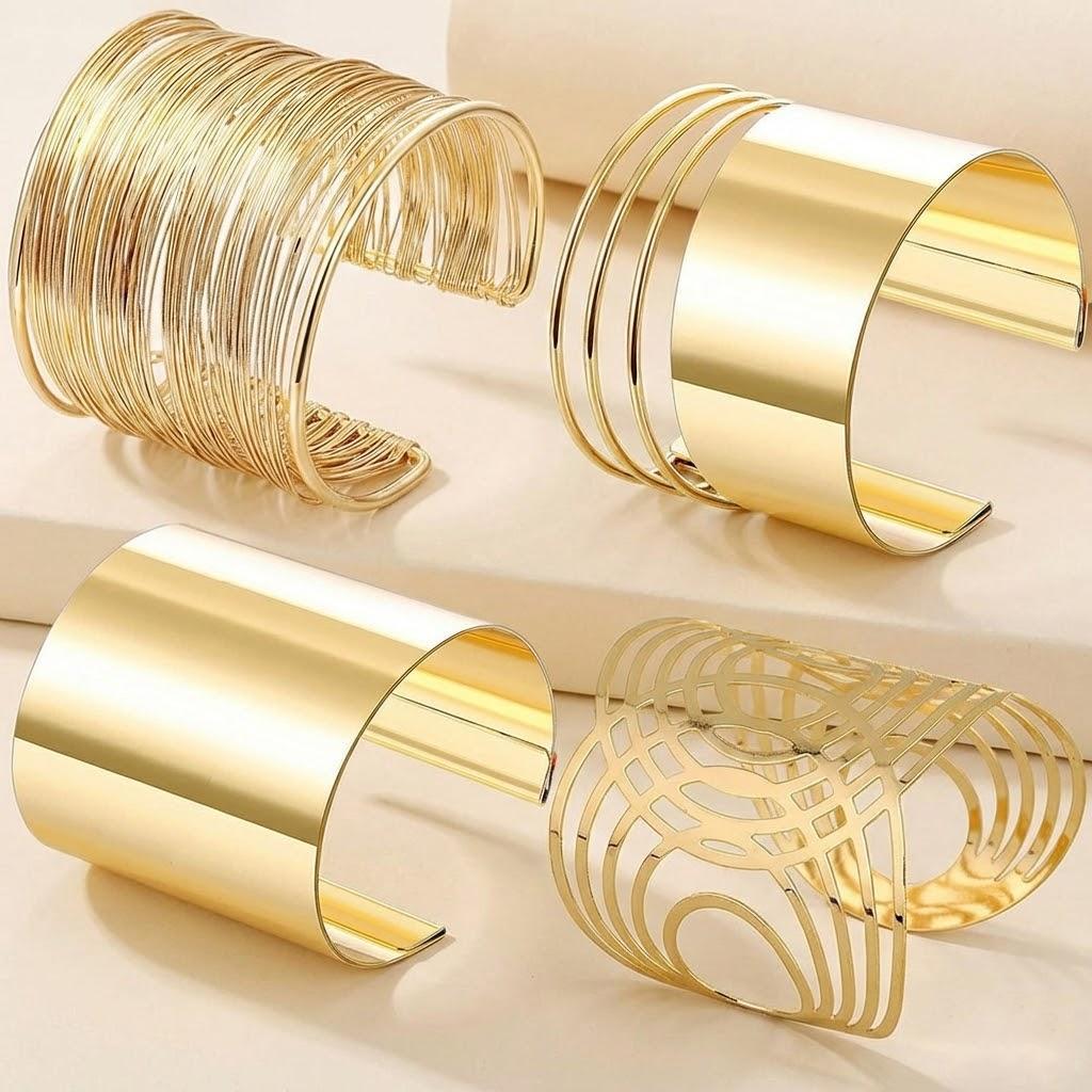 Wide Open Wire Cuff Bangle Bracelet Set 4Pcs Gold Wrist Wrap Bracelet for Women Fashion Jewelry золотий
Wide Open Wire Cuff Bangle Bracelet Set 4Pcs Gold Wrist Wrap Bracelet for Women Fashion Jewelry золотий