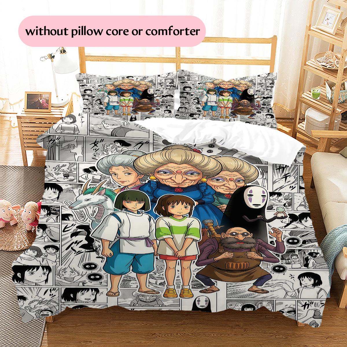 Spirited Away Themed Pattern Bedding Home Decoration Festival Gift (1 * duvet cover + 2 * pillowcase, without core) 135x200cm
Spirited Away Themed Pattern Bedding Home Decoration Festival Gift (1 * duvet cover + 2 * pillowcase, without core) 135x200cm