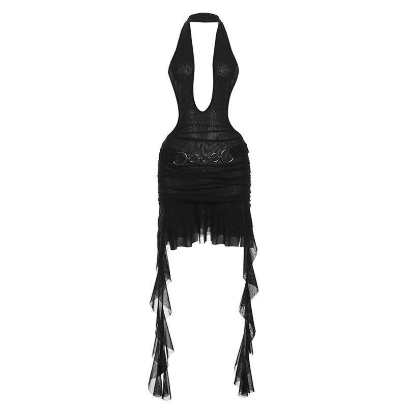 Western Style 2024 Summer New Sexy Gyaru Sleeveless Hanging Neck Deep V Backless High Waist Slim fit Tassel Dress Black S
Western Style 2024 Summer New Sexy Gyaru Sleeveless Hanging Neck Deep V Backless High Waist Slim fit Tassel Dress Black S