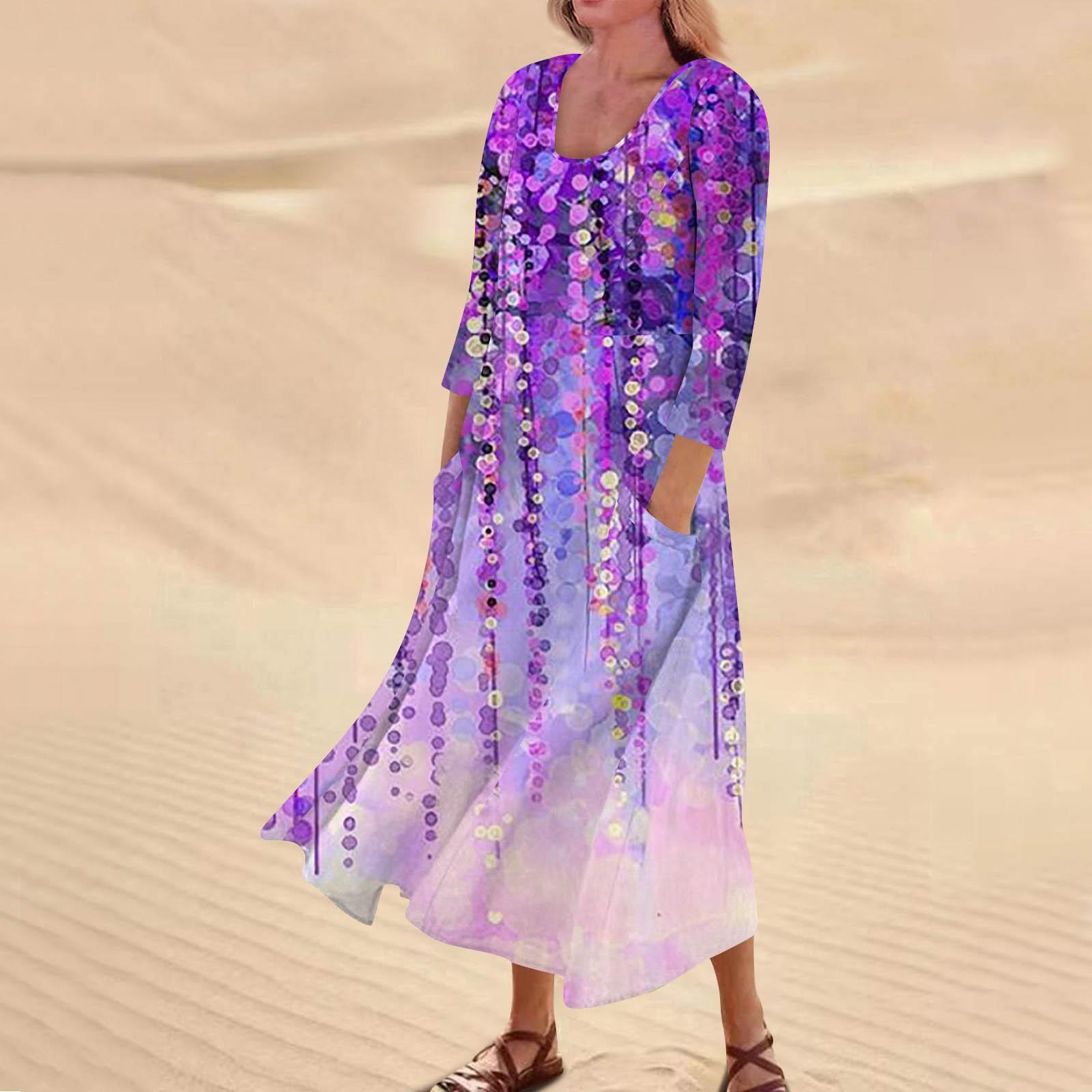 Женское повседневное платье с карманом и рукавами три четверти с цветочным принтом XXXXXL фиолетовый
Женское повседневное платье с карманом и рукавами три четверти с цветочным принтом XXXXXL фиолетовый