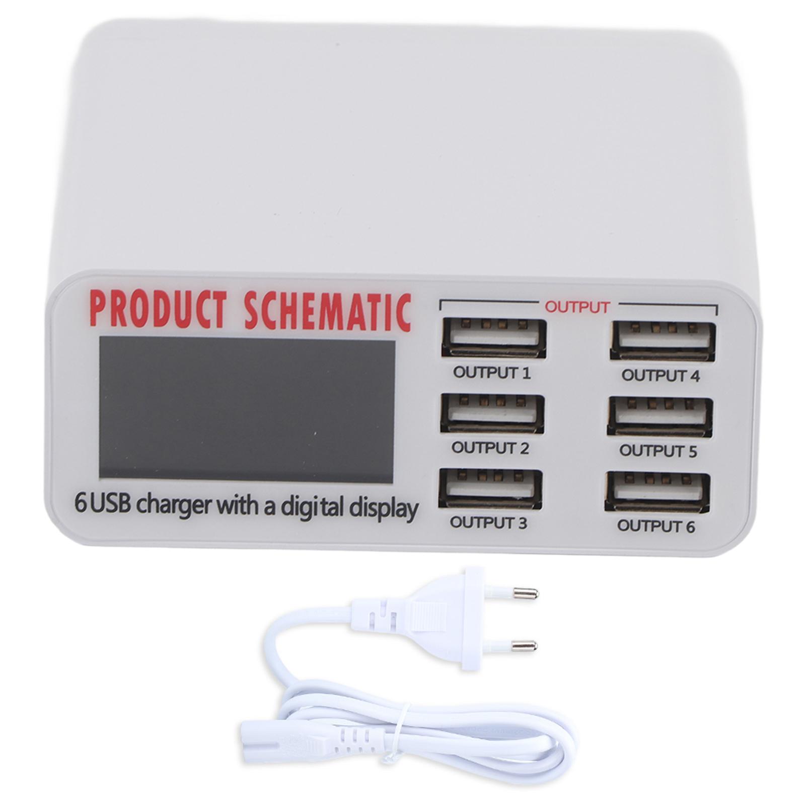Multi Functional Smart 6 Ports USB Charger Fast Charging for Mobile Phone Tablets EU Plug
Multi Functional Smart 6 Ports USB Charger Fast Charging for Mobile Phone Tablets EU Plug
