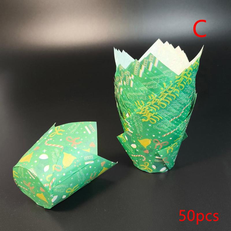 50Pcs Christmas Tulip Cake Paper Cups Oilproof Baking Muffin Box Cup High Temperature Resistant
50Pcs Christmas Tulip Cake Paper Cups Oilproof Baking Muffin Box Cup High Temperature Resistant