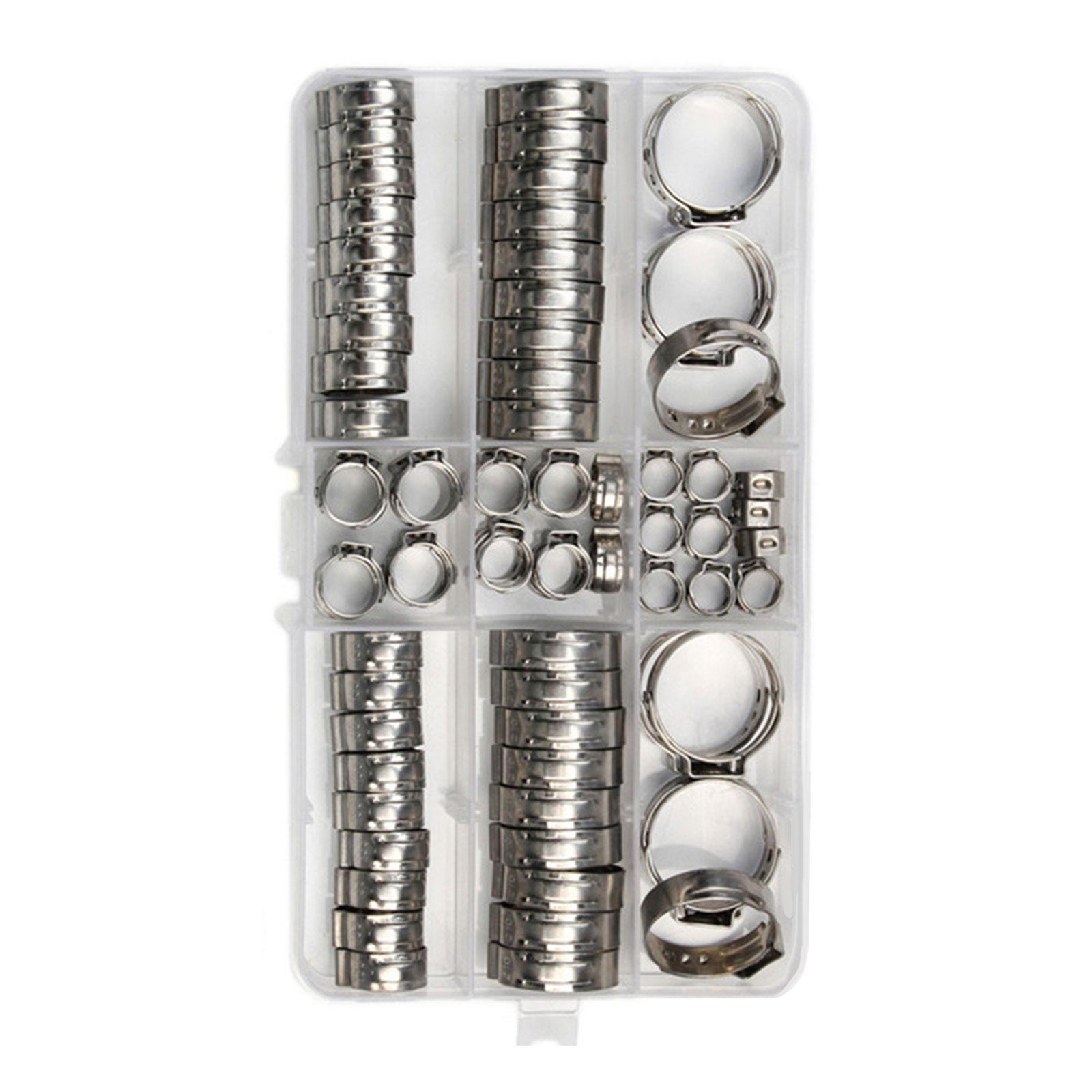 80 шт. хомутов из нержавеющей стали с одним ушком, обжимные хомуты для шланга, бесступенчатые обжимные кольца, зажимные хомуты, простые в использовании
80 шт. хомутов из нержавеющей стали с одним ушком, обжимные хомуты для шланга, бесступенчатые обжимные кольца, зажимные хомуты, простые в использовании