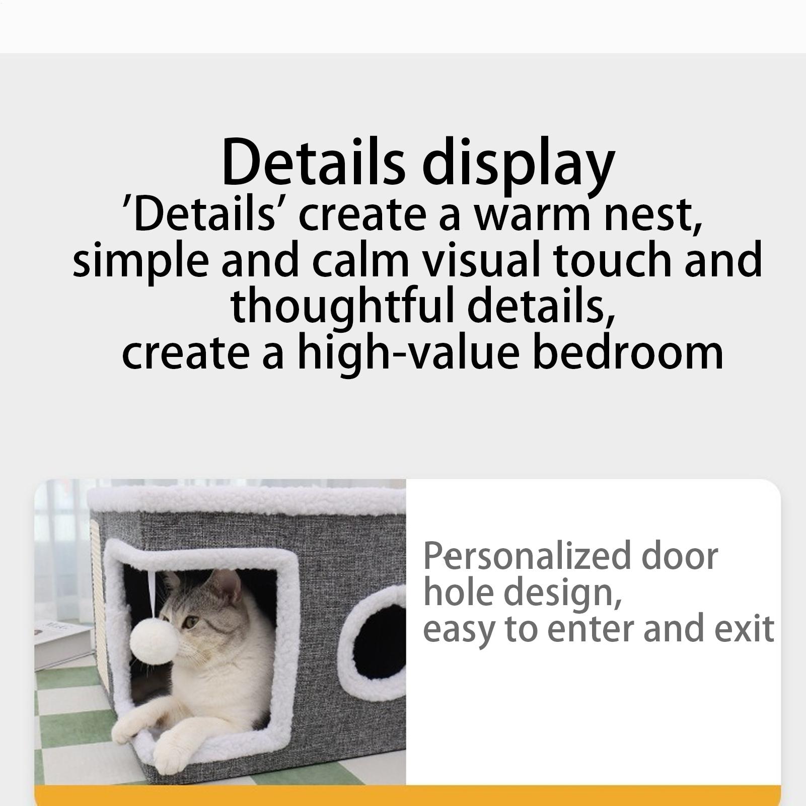 Cat Bed Large Scratch Resistant Thermal Pet Nest Furniture Indoor Cat Cave Bed Playhouse For Relaxation Sunbathing Resting China Mainland
Cat Bed Large Scratch Resistant Thermal Pet Nest Furniture Indoor Cat Cave Bed Playhouse For Relaxation Sunbathing Resting China Mainland