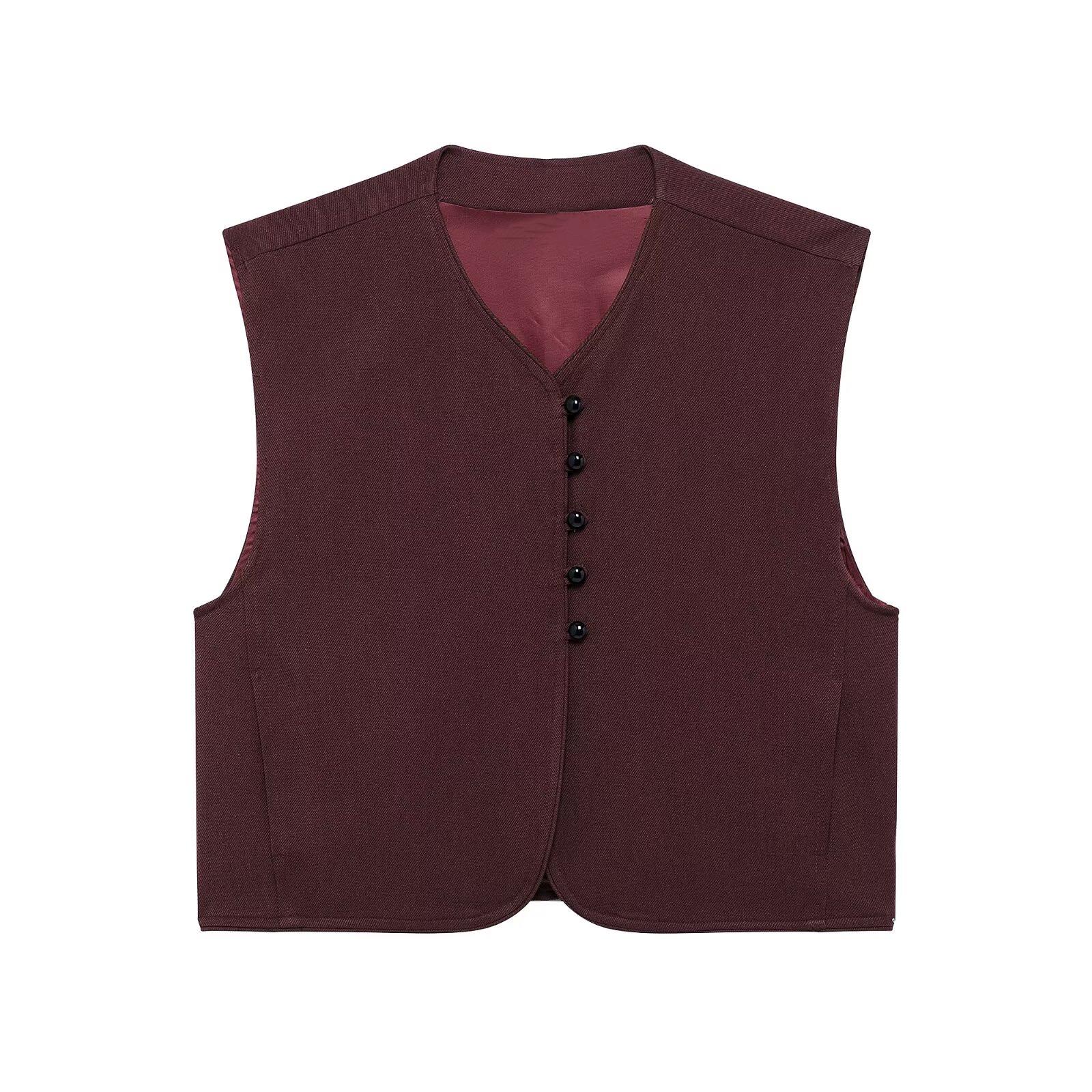 Spring 2025 Women s Fashion Sleeveless V-Neck Vest: Chic & Versatile for Commuters Medium вино красного
Spring 2025 Women s Fashion Sleeveless V-Neck Vest: Chic & Versatile for Commuters Medium вино красного