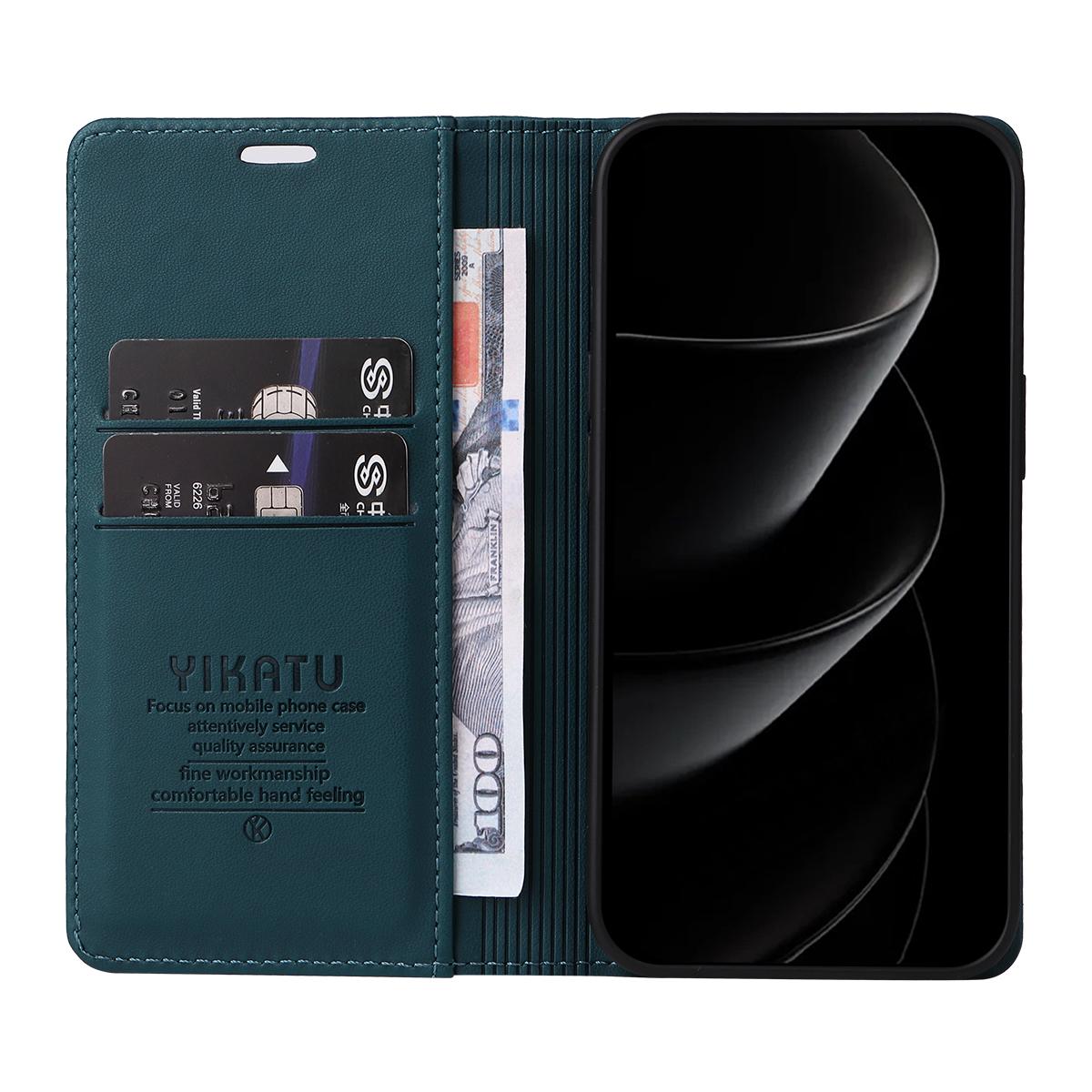 For iPhone 17 Pro Max Phone Cases YIKATU Magnetic Closure PU Leather Mobile Cover Green
For iPhone 17 Pro Max Phone Cases YIKATU Magnetic Closure PU Leather Mobile Cover Green
