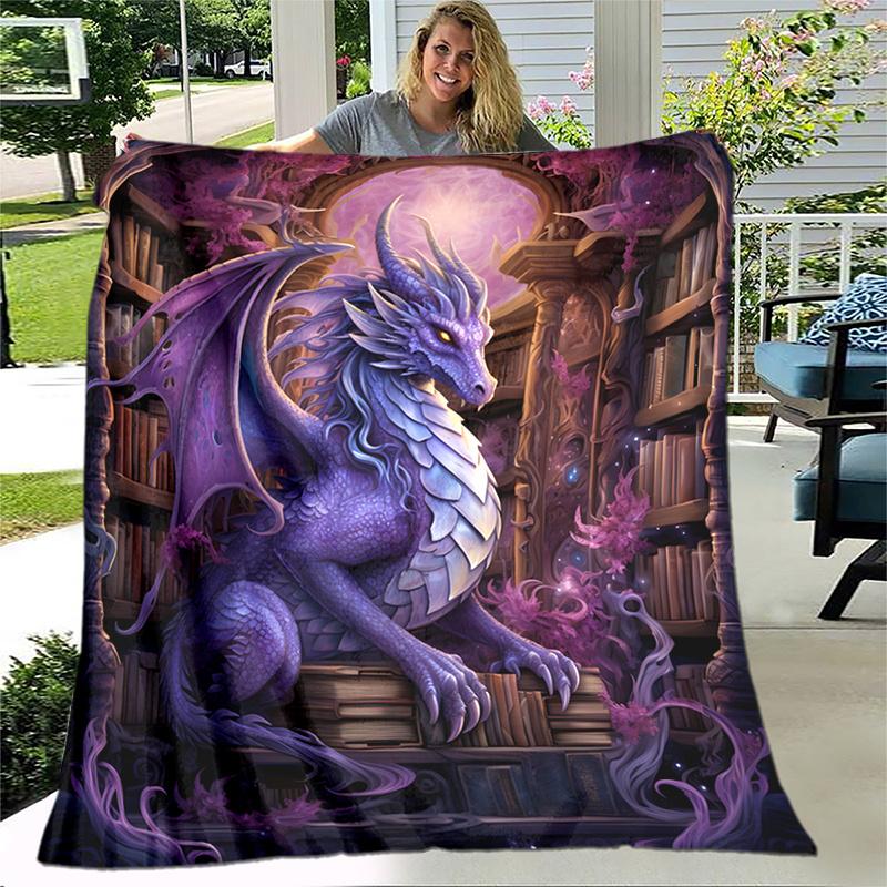 VIKAMA Fantasy Purple Dragon Library Cover Blanket Unique Graffiti Design Living Room Sofa Bedroom Decorative Cover Blanket 75X90CM(2.5X3FT
VIKAMA Fantasy Purple Dragon Library Cover Blanket Unique Graffiti Design Living Room Sofa Bedroom Decorative Cover Blanket 75X90CM(2.5X3FT