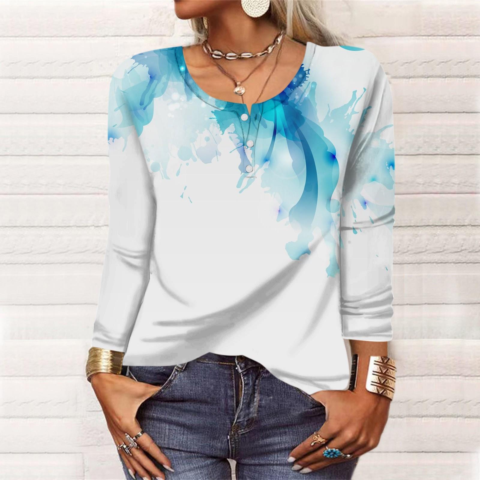 Рубашки с длинным рукавом для женщин, футболки с рисунком и принтом, блузки, повседневные базовые топы больших размеров, пуловеры XL белый
Рубашки с длинным рукавом для женщин, футболки с рисунком и принтом, блузки, повседневные базовые топы больших размеров, пуловеры XL белый