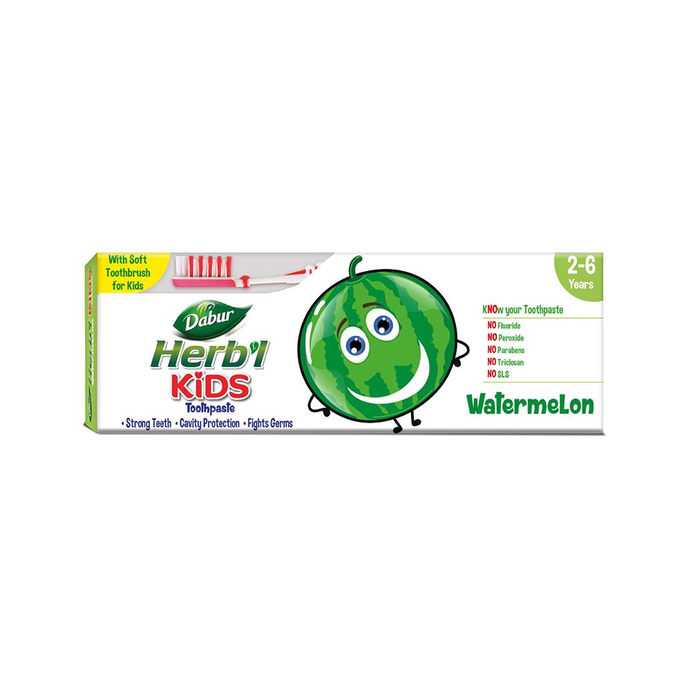 Kids Toothpaste - Watermelon + FREE Toithbrush and Gum Dabur Herbal Plus 1 pcs 50 g
Kids Toothpaste - Watermelon + FREE Toithbrush and Gum Dabur Herbal Plus 1 pcs 50 g