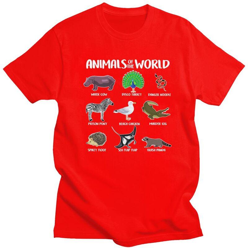 Animals Of The World T Shirt for Men Pure Cotton Tshirt Humor Streetwaer Short Sleeve Tee Shirt Slim Fit Clothing Gift S
Animals Of The World T Shirt for Men Pure Cotton Tshirt Humor Streetwaer Short Sleeve Tee Shirt Slim Fit Clothing Gift S