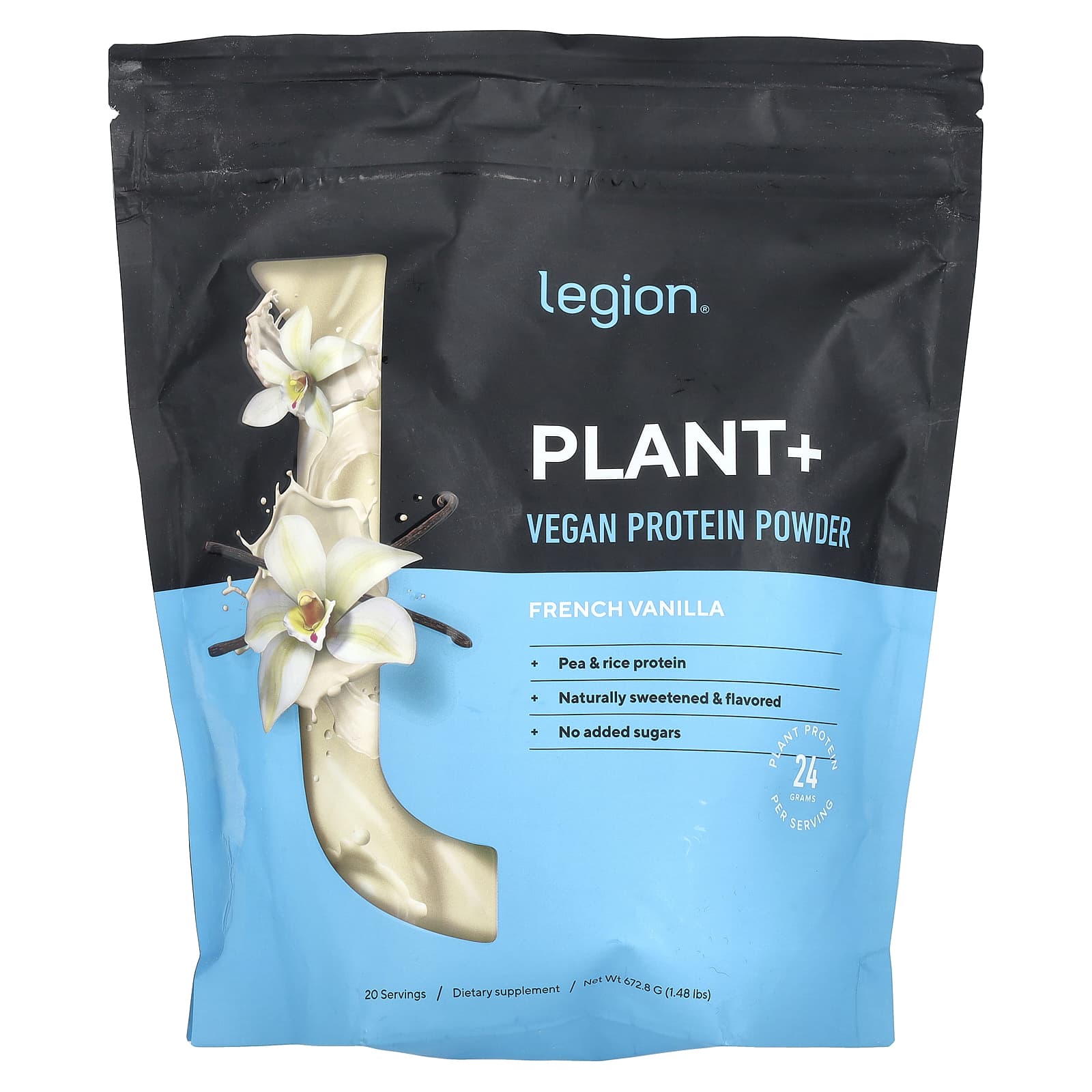Legion Athletics, Plant+, Веганський протеїновий порошок, Французька ваніль, 1,48 фунта (672.8 г)
Legion Athletics, Plant+, Веганський протеїновий порошок, Французька ваніль, 1,48 фунта (672.8 г)