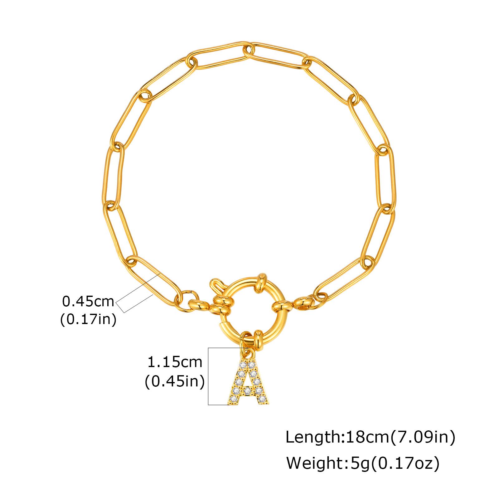 Vnox Classic Stainless Steel Paper Clip Chain Women s Bracelets,Trendy Zircon 26 Letters O-ring Pendant,Charms Back School Gifts A
Vnox Classic Stainless Steel Paper Clip Chain Women s Bracelets,Trendy Zircon 26 Letters O-ring Pendant,Charms Back School Gifts A