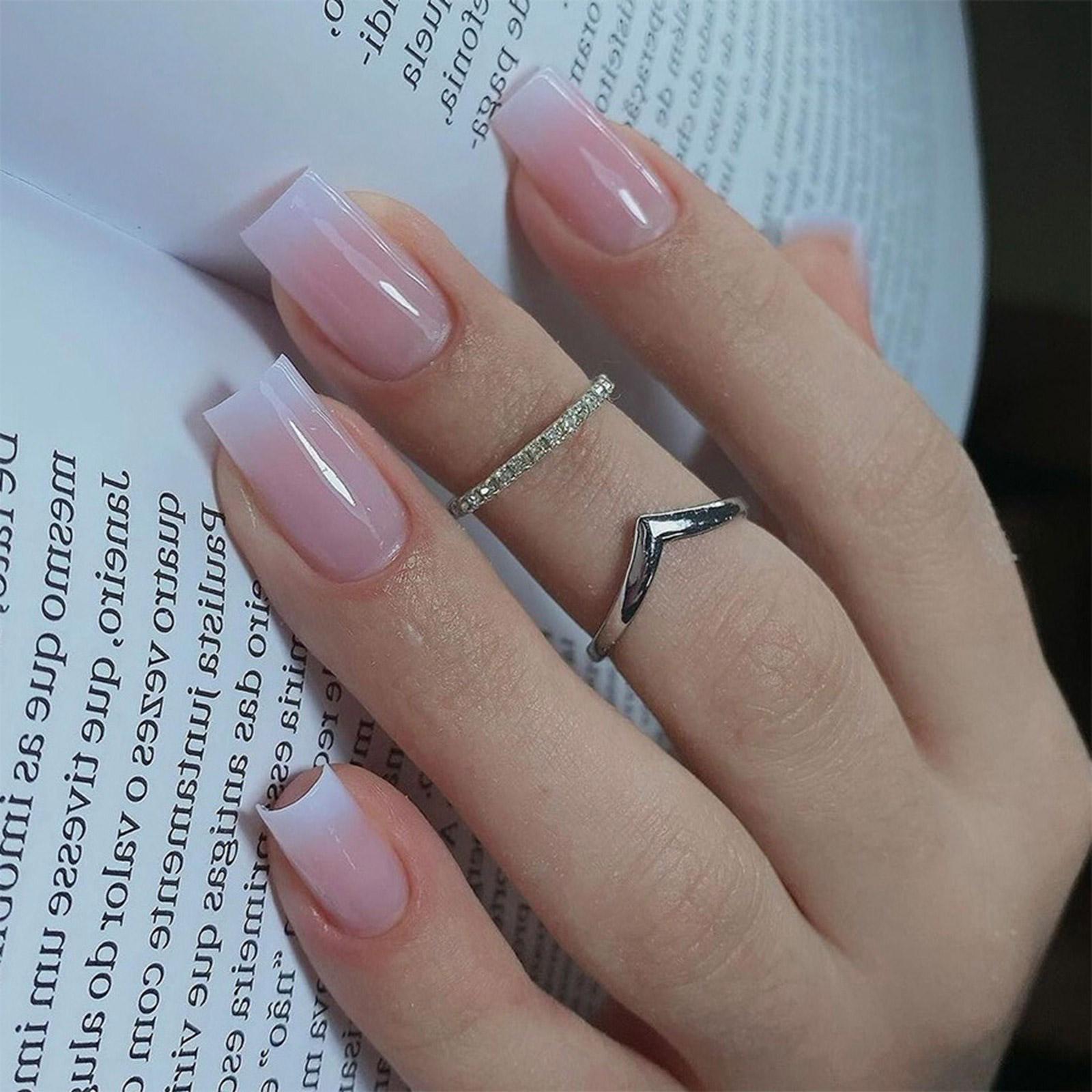 24 шт. накладных ногтей розового и белого цвета с полным покрытием, искусственные ногти средней длины и квадратной формы для женщин и девочек
24 шт. накладных ногтей розового и белого цвета с полным покрытием, искусственные ногти средней длины и квадратной формы для женщин и девочек