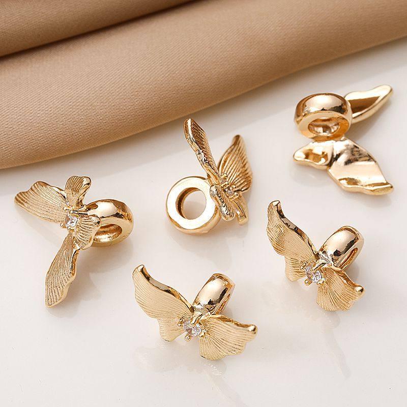 14K Gold-Plated Silver Butterfly Beaded Bracelet/Necklace Spacer Beads - Decorative DIY Accessories
14K Gold-Plated Silver Butterfly Beaded Bracelet/Necklace Spacer Beads - Decorative DIY Accessories