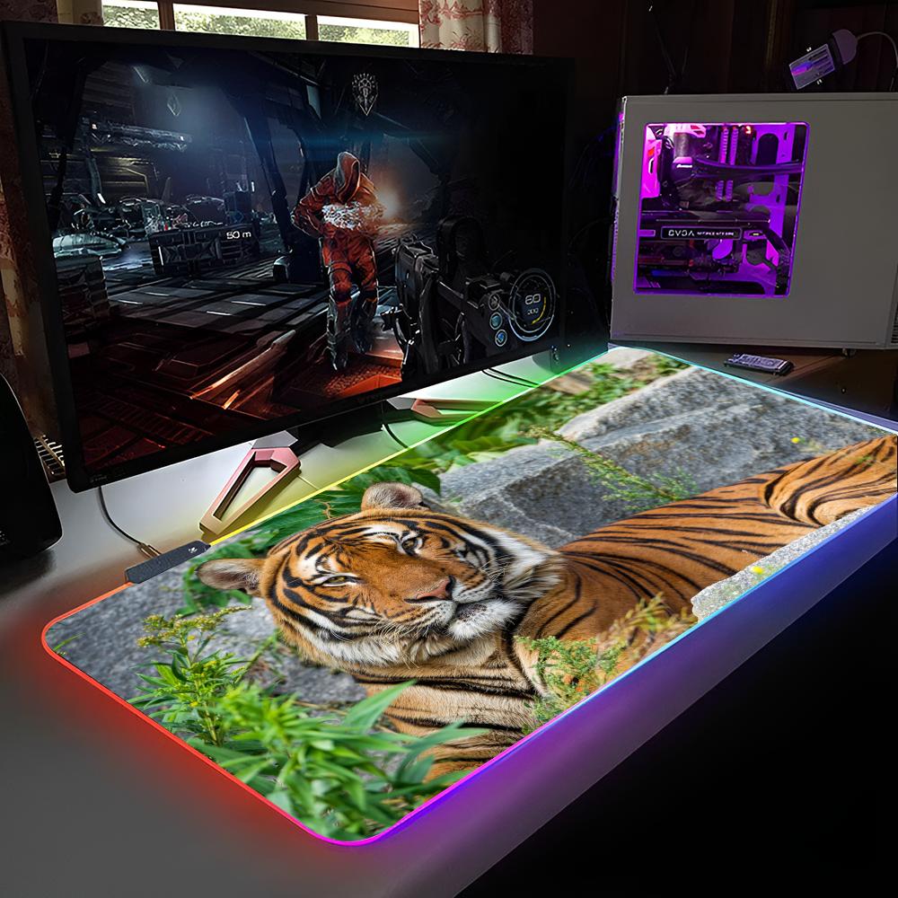 Bengal Tiger Wild Mouse Pad RGB Backlit Mouse Pad Laptop Mouse Pad Laptop Gamer Computer Desk Gaming Accessories RGB600x300x3mm
Bengal Tiger Wild Mouse Pad RGB Backlit Mouse Pad Laptop Mouse Pad Laptop Gamer Computer Desk Gaming Accessories RGB600x300x3mm