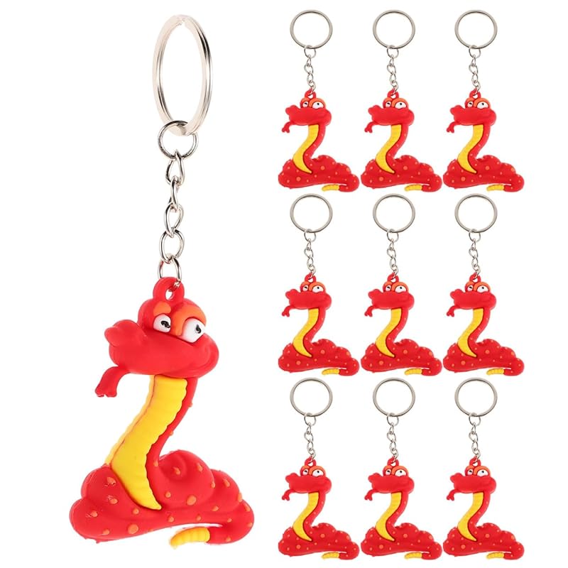 TOYANDONA snake keychain 2025 zodiac Year of the Snake pendant Blessing Snake animal keychain 10cm key ring cute 10 pieces
TOYANDONA snake keychain 2025 zodiac Year of the Snake pendant Blessing Snake animal keychain 10cm key ring cute 10 pieces