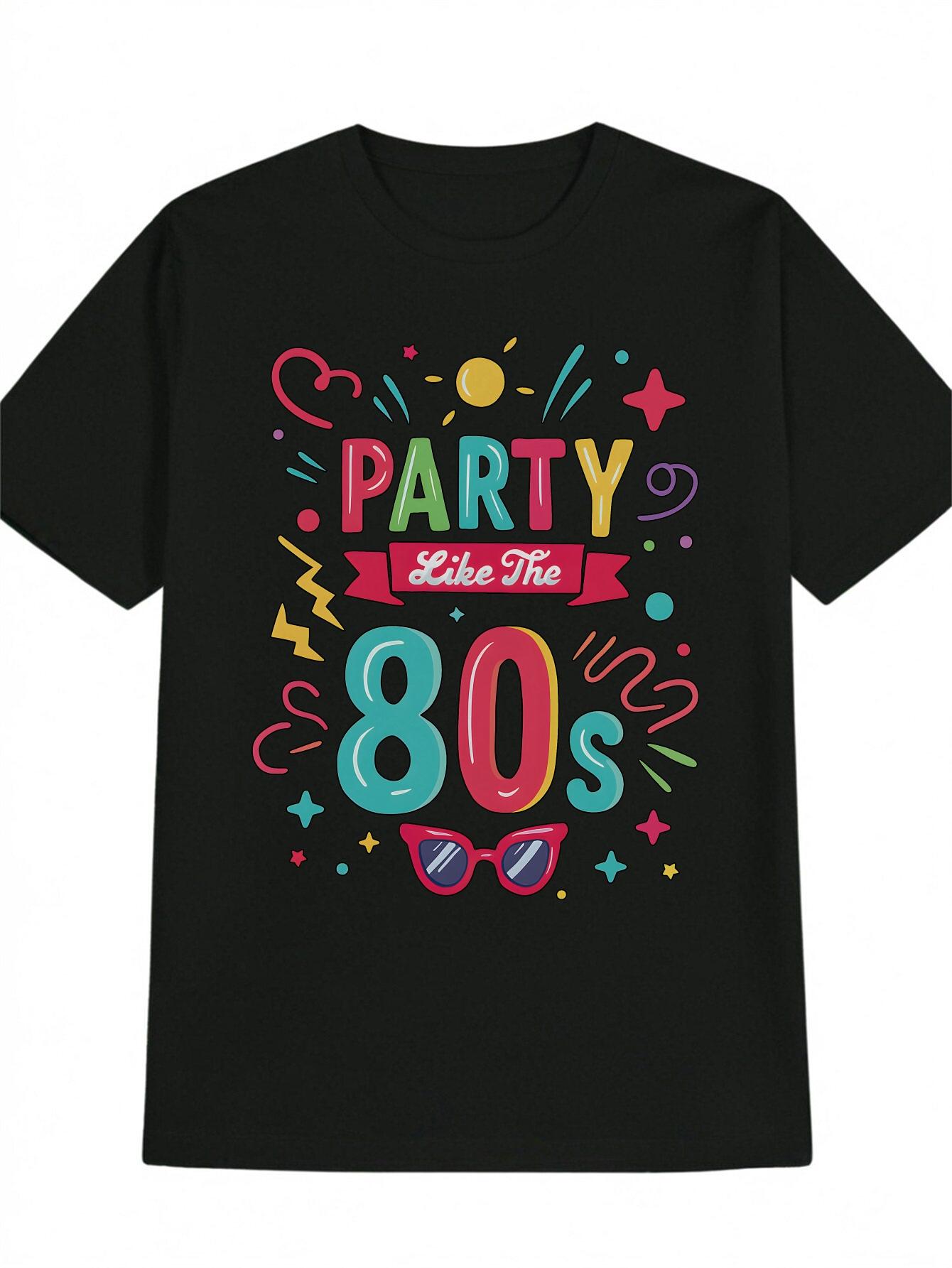 Casual Round Neck T-shirt with PARTY Like The 80s Graphic Print - Vibrant Neon Colors XXXXL
Casual Round Neck T-shirt with PARTY Like The 80s Graphic Print - Vibrant Neon Colors XXXXL