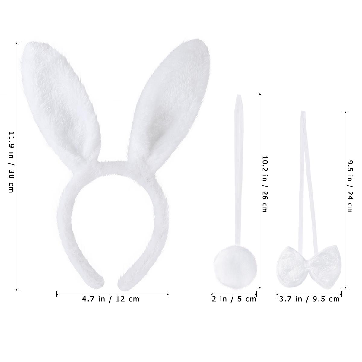 LUOEM 3PCS Kids Adult Rabbit Bunny Ears Headband Bow Ties Tail Set Party Cosplay Costume (White)
LUOEM 3PCS Kids Adult Rabbit Bunny Ears Headband Bow Ties Tail Set Party Cosplay Costume (White)